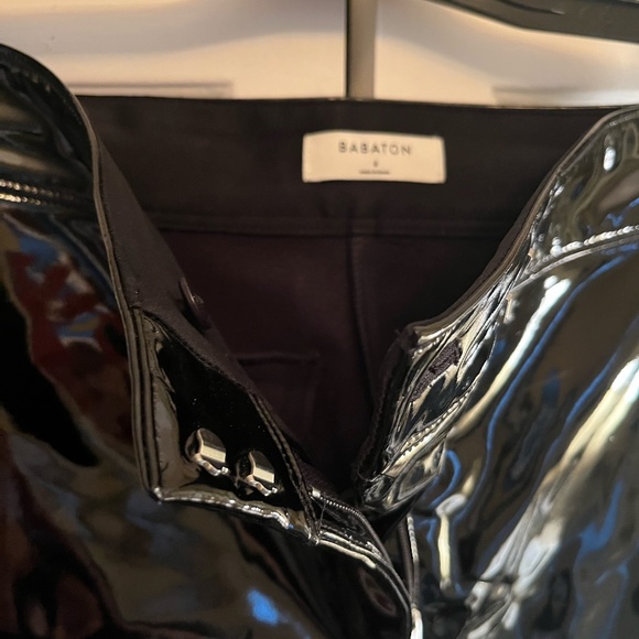Babaton Shiny Vinyl Black Pants - Picture 2 of 4